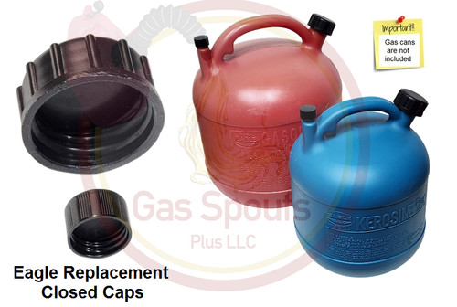 Eagle gas cap set - black, closed
